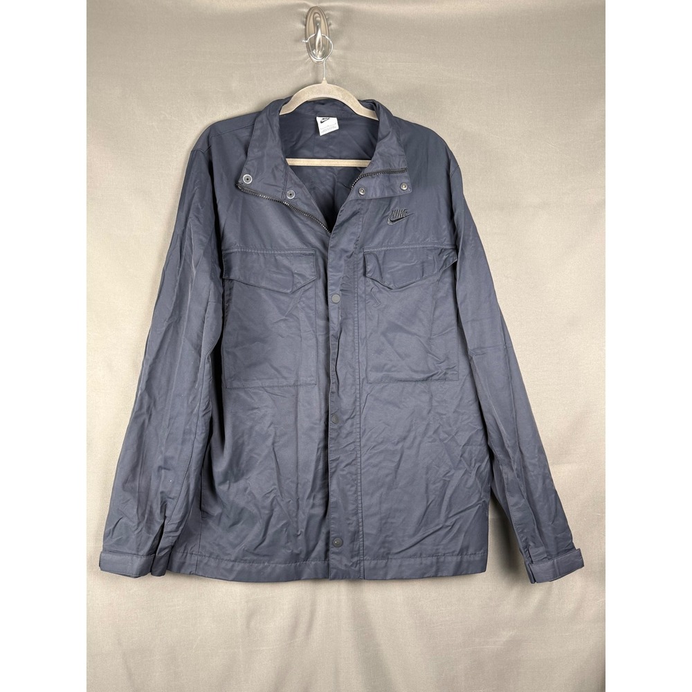 Nike M65 Field Jacket Mens Large Navy CZ9922-010 Utility Sportswear Zip Up